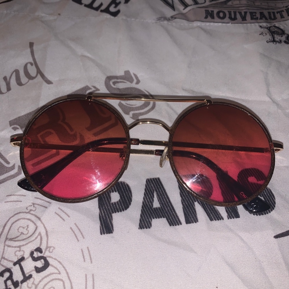 BOHO CHIC PINK FRAME SUNGLASSES